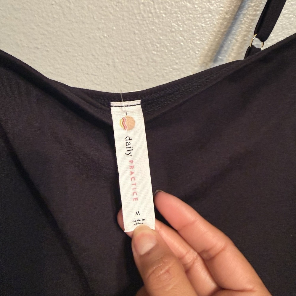 Anthropologie Daily Practice Bubble Twofer Mini Dress Black Medium NWT - Picture 6 of 8